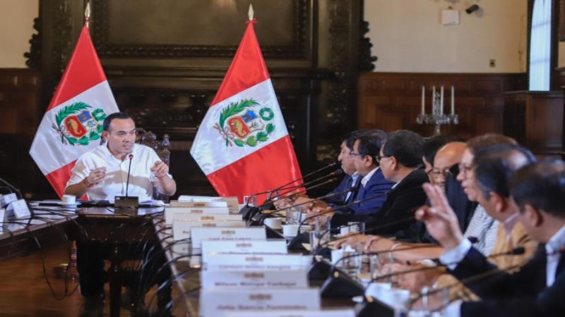 Reunión de presidente Jerí con gremios de transporte Palacio de Gobierno Presidencia