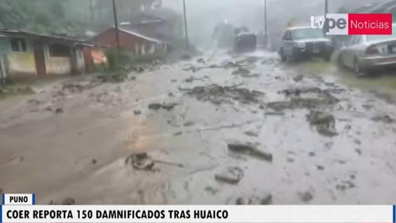 Huaico en Puno deja 150 damnificados