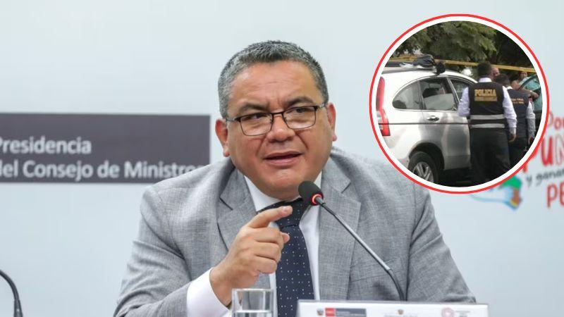 Ministro del Interior, Juan José Santiváñez, revela que la Policía maneja hipótesis de ajuste de cuentas en asesinato de Óscar Medelius. Foto: composición Radio Nacional. Ministro del Interior