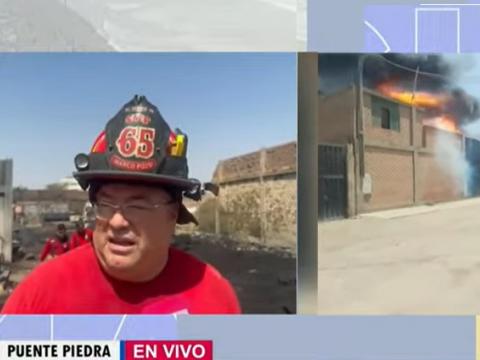 bomberos puente piedra incendio