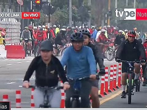 ciclistas ATU línea 2 del metro de Lima aerodirecto garcilaso