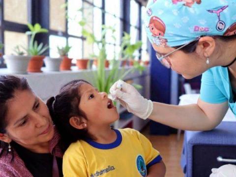 vacuna polio y sarampión