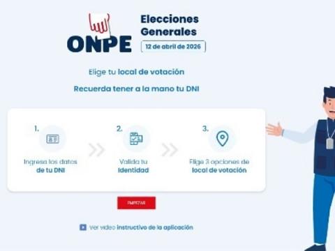 Onpe local de votación  ONPE votación voto elecciones local de votación presidente 