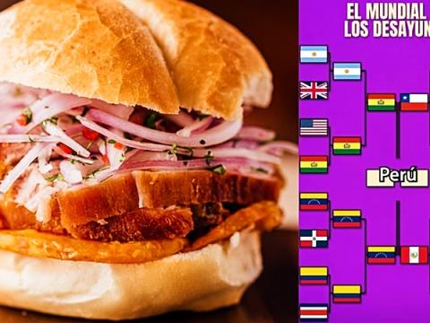 pan con Chicharrón Ibai Llanos perú Ecuador Chile mundial de desayunos