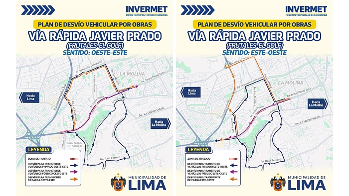 desvíos Municipalidad de Lima
