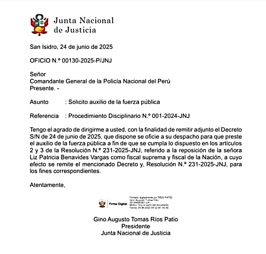 jnj fiscalía de la nacion ministerio público