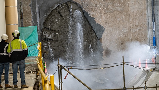 túnel línea 2 ramal 4 mtc