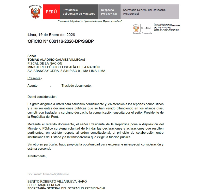 José Jerí Ministerio Püblico